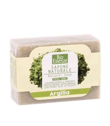 Sapone all' Argilla - Adatto per tutto il corpo e per i capelli - Bio Essenze - 2x100gr