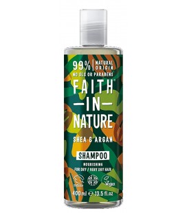 Faith in Nature - Shampoo naturale, Karitè e Argan - Per capelli da normali a secchi, 400 ml