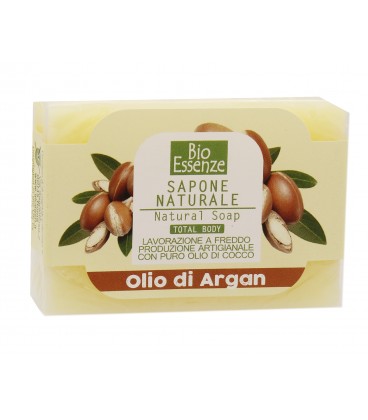 Sapone all'Olio di Argan, Antiossidante, Nutriente, Lenitivo - Adatto per tutto il corpo e per i capelli - Bio Essenze