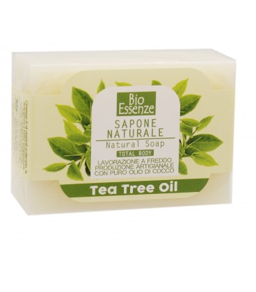 Sapone al Tea Tree Oil, Idratante, Antisettico e Antiinfiammatorio - Adatto per tutto il corpo - Bio Essenze