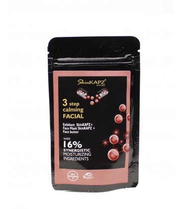 SkinKAPZ 3 step in 1 idratante viso pelle sensibile (peeling+maschera+burro viso) - La Cremerie