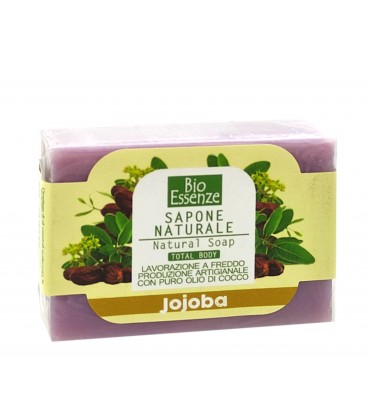 Sapone alla Jojoba, Emolliente, Idratante e Nutriente - Adatto per tutto il corpo - Bio Essenze - 100gr