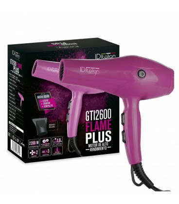 AsciugaCapelli GTI 2600 FLAME Plus professionale 3 modalità di calore, 2 velocità - 2200 W - ID Italian Design