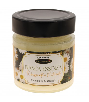 Candela da massaggio Bianca Essenza - Rilassante, nutriente - La Cremerie - 200ml