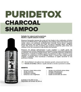 Puri Detox Charcoal Shampoo - Al Carbone Attivo - Purificante e Detossinante - 250 ml - Jungle Fever