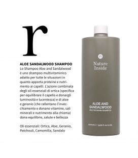 Shampoo Nature Inside Aloe e Sandalo Multivitaminico, Equilibrante – Aloe, Sandalwood – Naturalmente – 1000ml