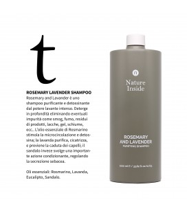 Shampoo Nature Inside Rosmarino e Lavanda – Rosemary, Lavender – Protettivo Cute - Naturalmente – 1000ml