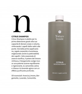 Shampoo Nature Inside Agrumi – Citrus - Capelli sottili, Cute tendente al grasso – Naturalmente – 1000ml