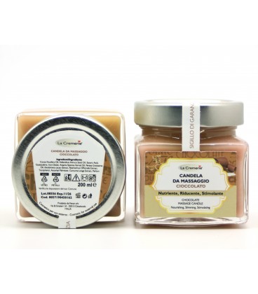 Candela da massaggio Cioccolato - Nutriente, Riducente, Stimolante - 200ml - La Cremerie